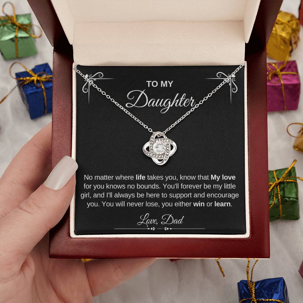 To My Daughter | Love Knot Necklace | Love Dad