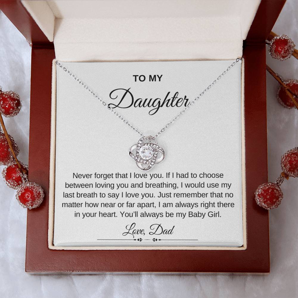 To My Daughter | Love Knot Necklace | Love Dad