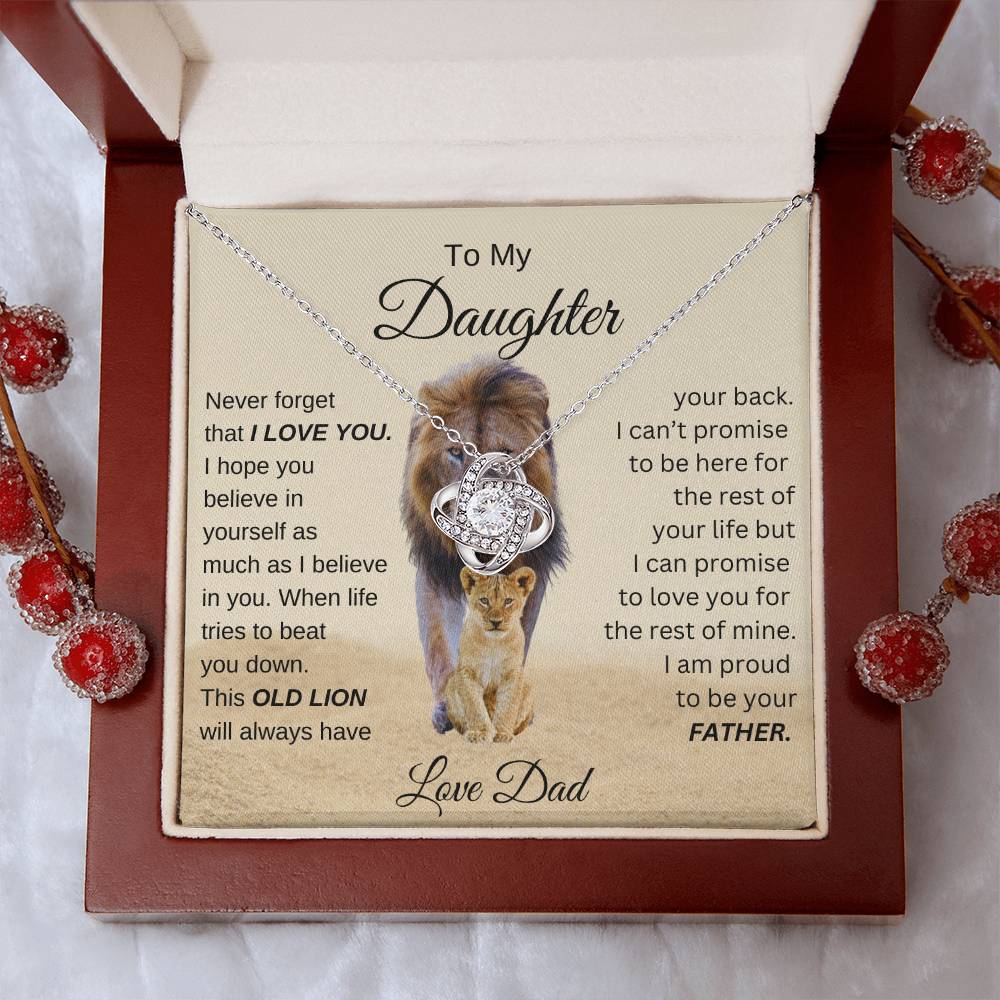 To My Daughter | Love Knot Necklace | Love Dad | Hurry! Selling Out Fast