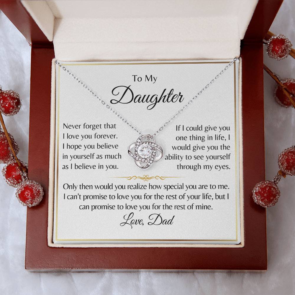 To My Daughter | Love Knot Necklace | Love Dad