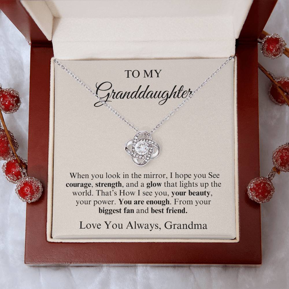 To My Granddaughter | Love Knot Necklace | Love Always Grandma