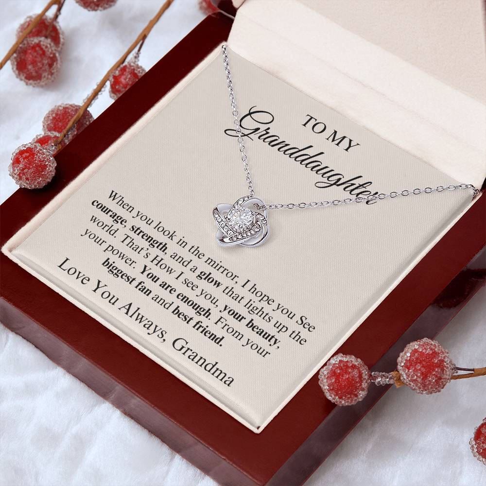 To My Granddaughter | Love Knot Necklace | Love Always Grandma