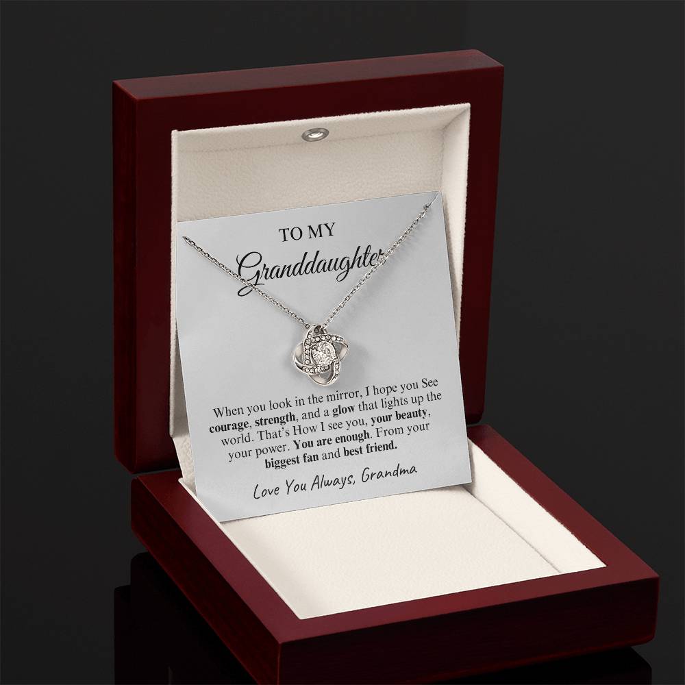 To My Granddaughter | Love Knot Necklace | Love You Always