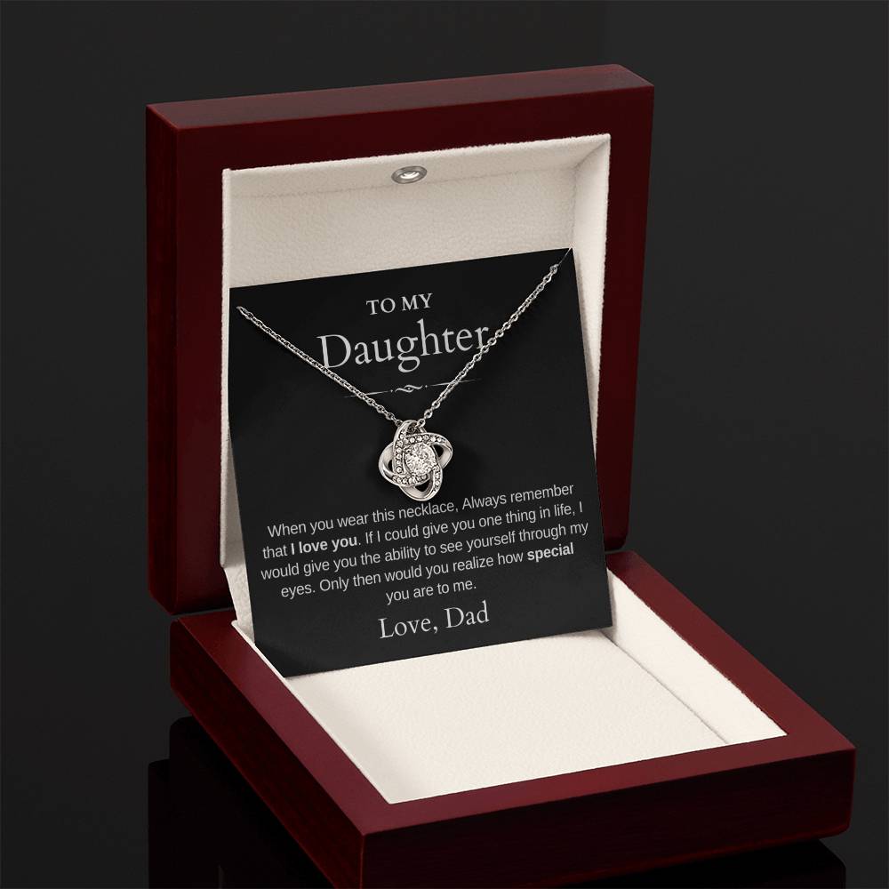 To My Daughter | Love Knot Necklace | Love Dad