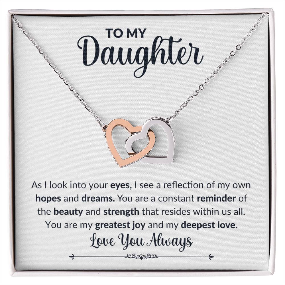 To My Daughter | Interlocking Hearts Necklace | Love You Always