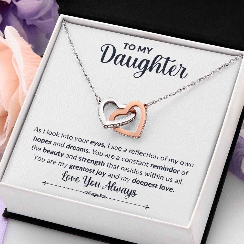 To My Daughter | Interlocking Hearts Necklace | Love You Always