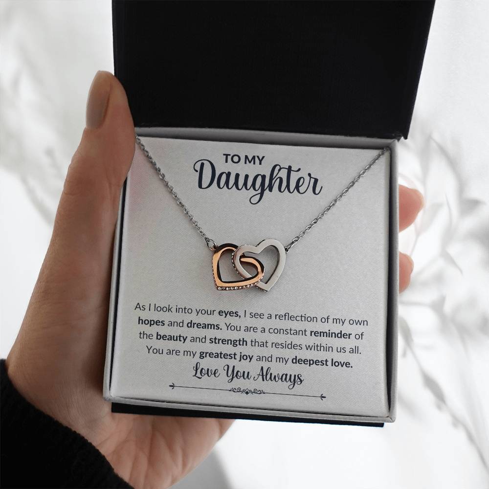 To My Daughter | Interlocking Hearts Necklace | Love You Always