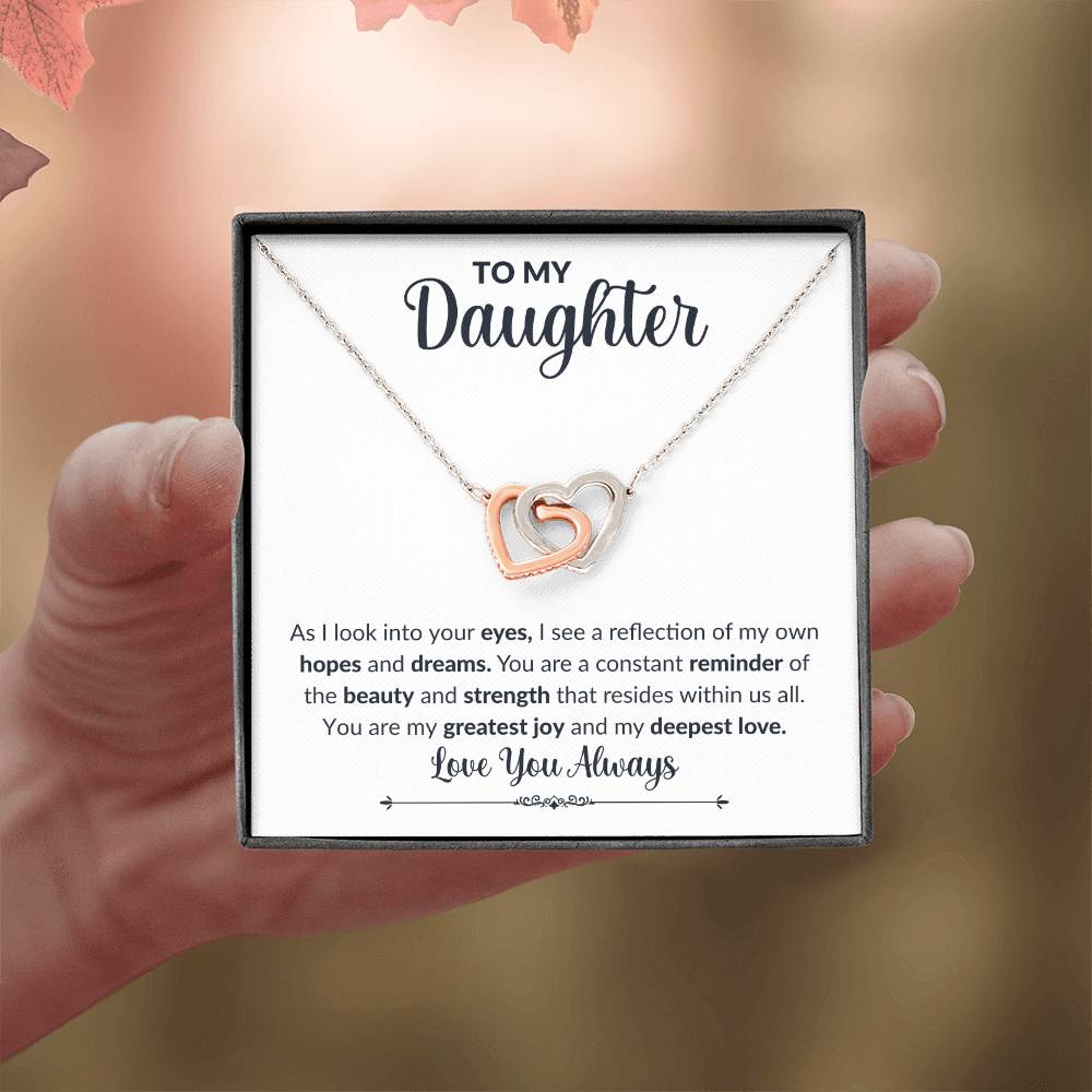 To My Daughter | Interlocking Hearts Necklace | Love You Always