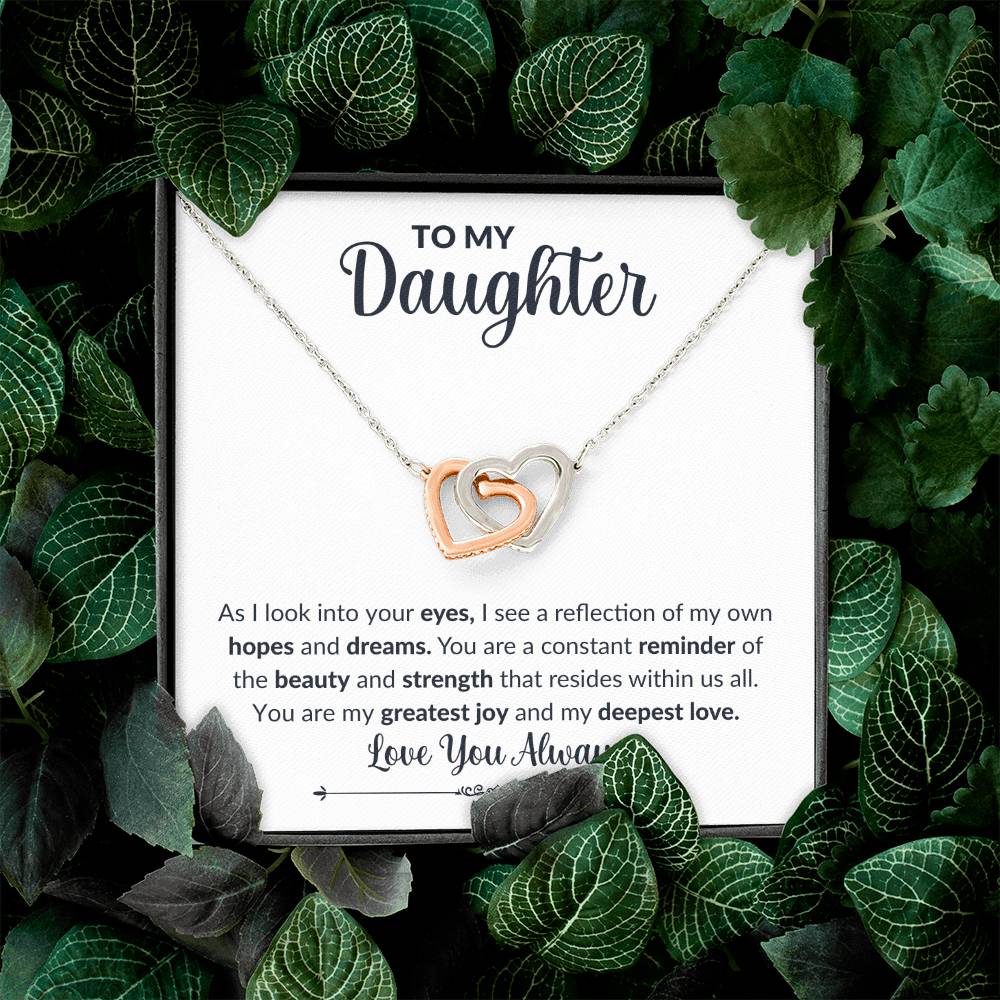 To My Daughter | Interlocking Hearts Necklace | Love You Always