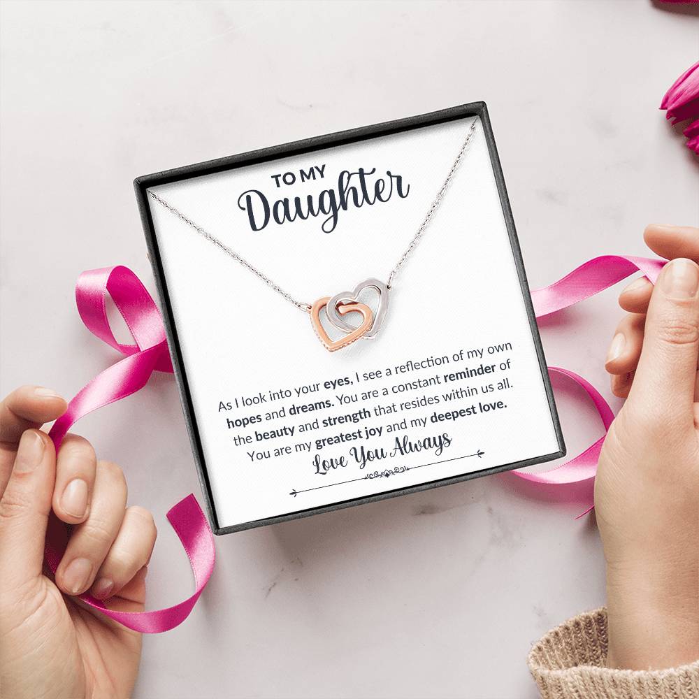 To My Daughter | Interlocking Hearts Necklace | Love You Always