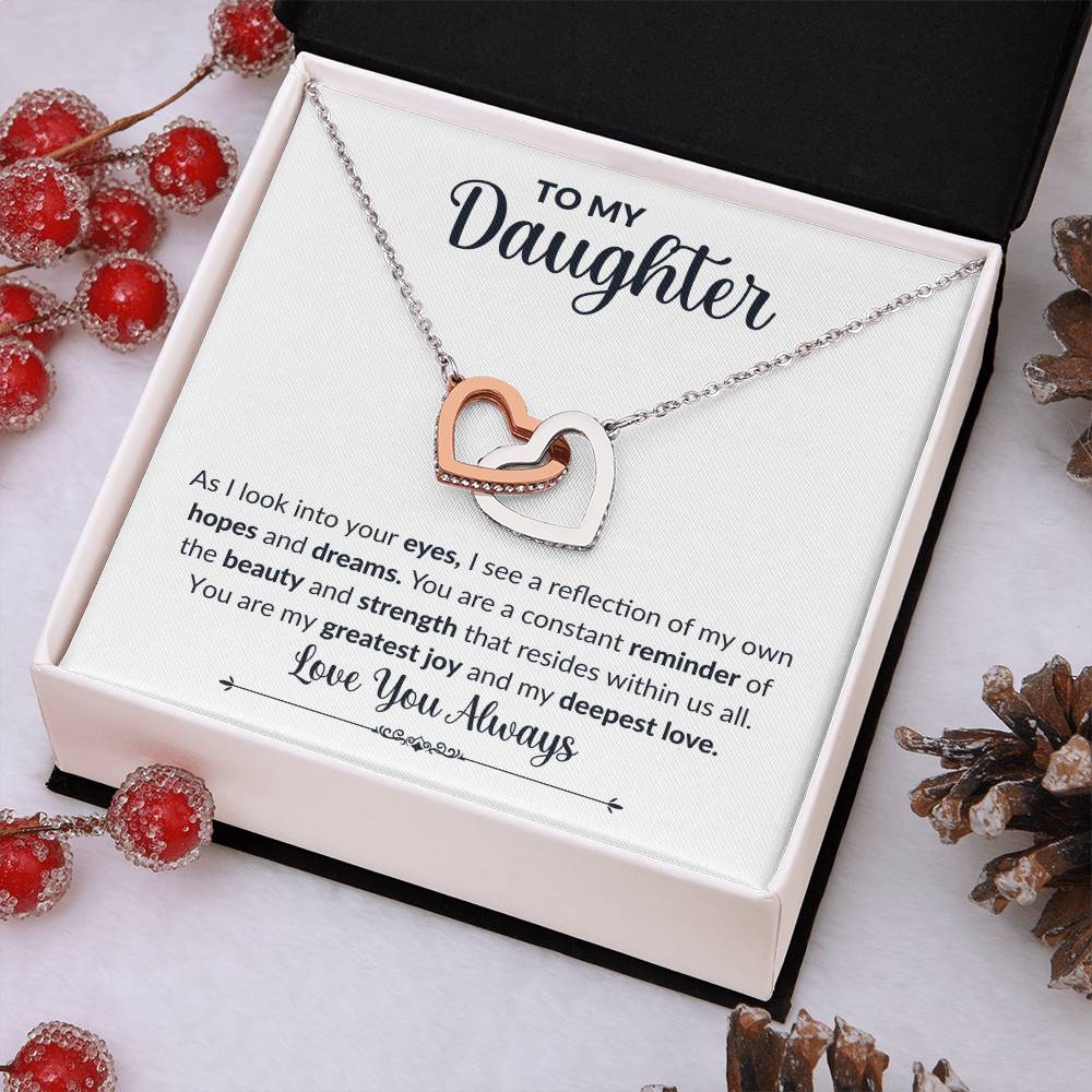 To My Daughter | Interlocking Hearts Necklace | Love You Always