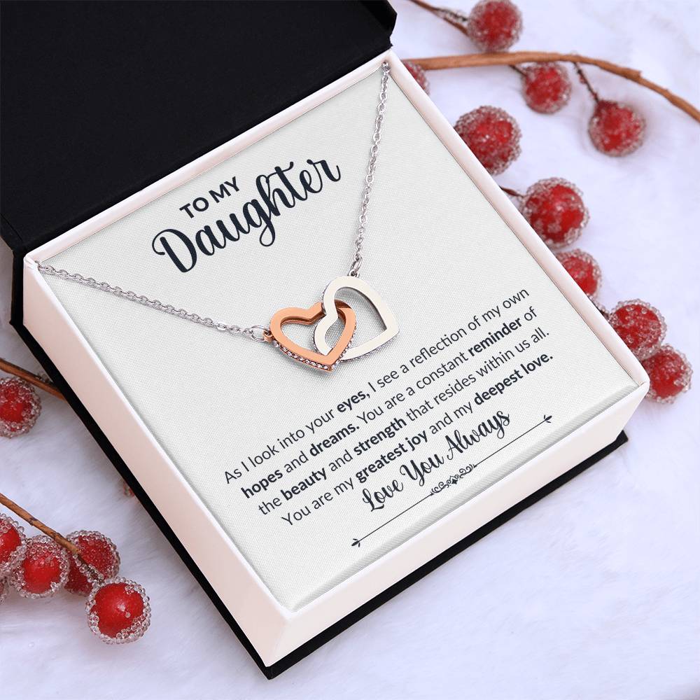 To My Daughter | Interlocking Hearts Necklace | Love You Always