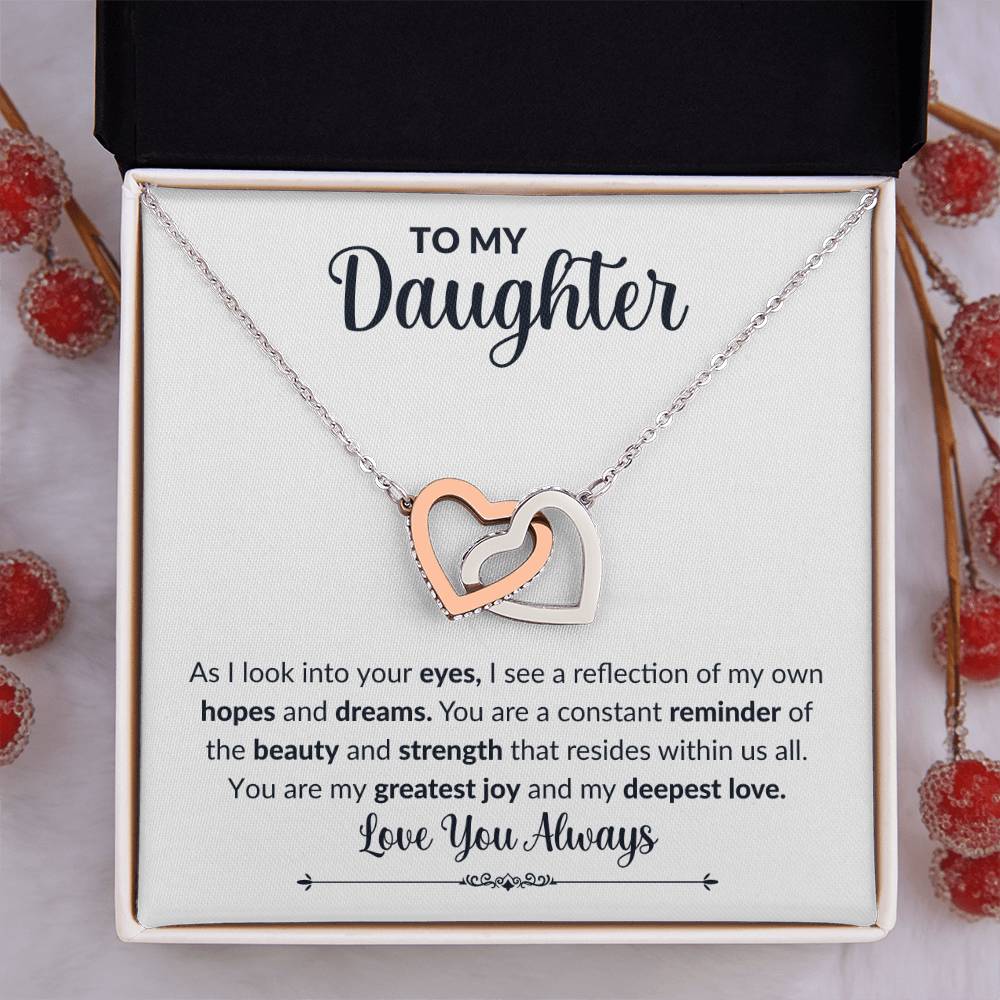 To My Daughter | Interlocking Hearts Necklace | Love You Always