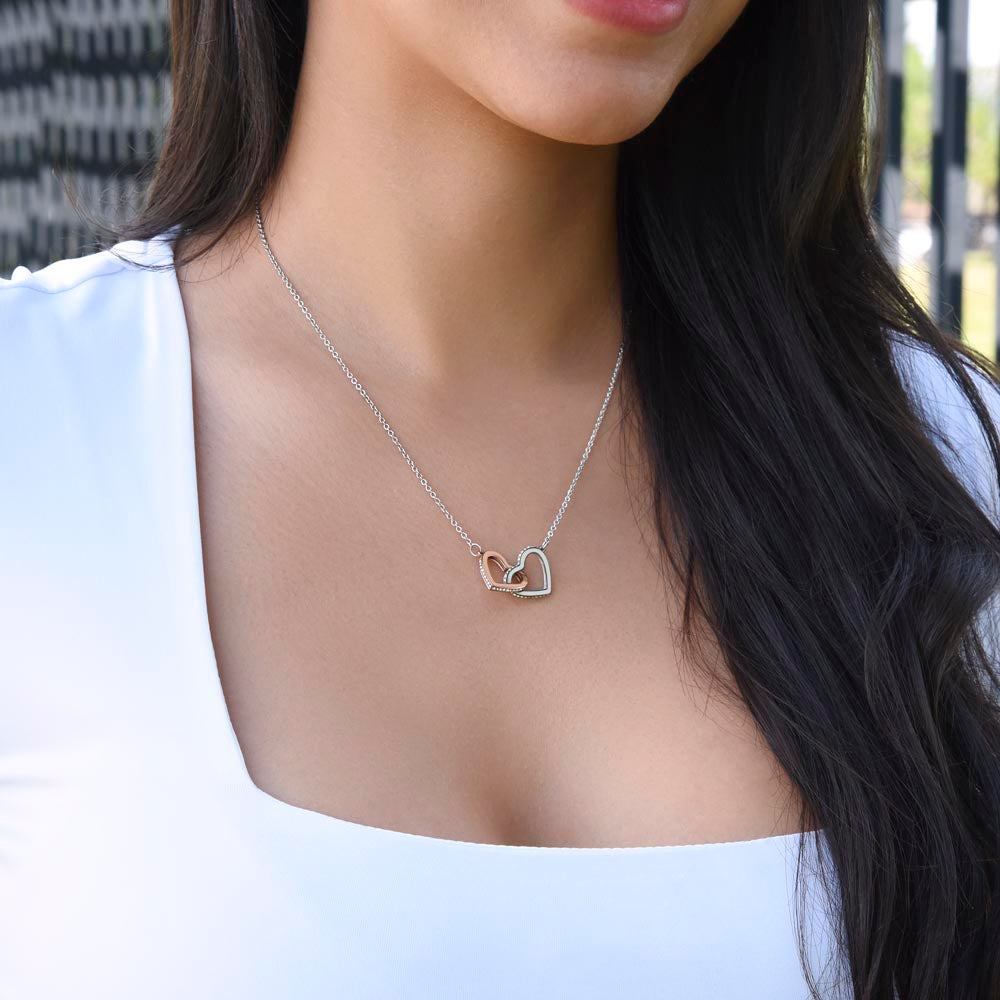 To My Daughter | Interlocking Hearts Necklace | Your Presence In My Life