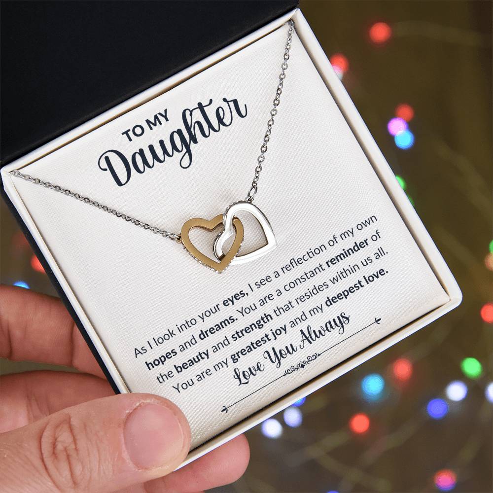 To My Daughter | Interlocking Hearts Necklace | Love You Always