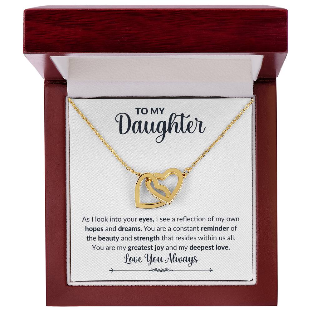 To My Daughter | Interlocking Hearts Necklace | Love You Always