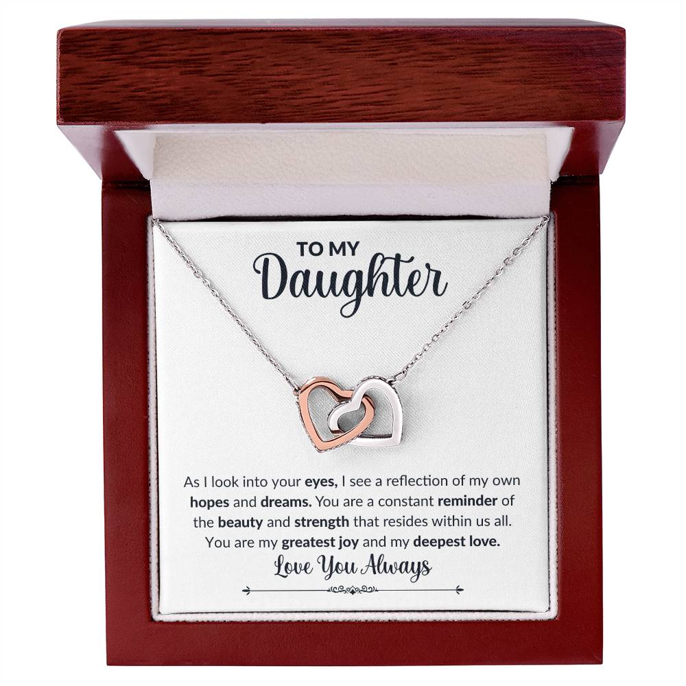 To My Daughter | Interlocking Hearts Necklace | Love You Always