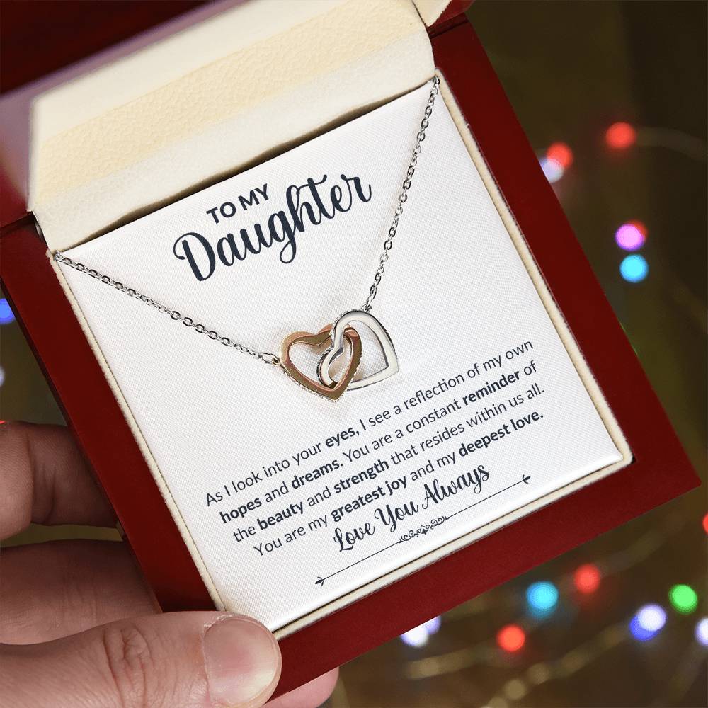 To My Daughter | Interlocking Hearts Necklace | Love You Always