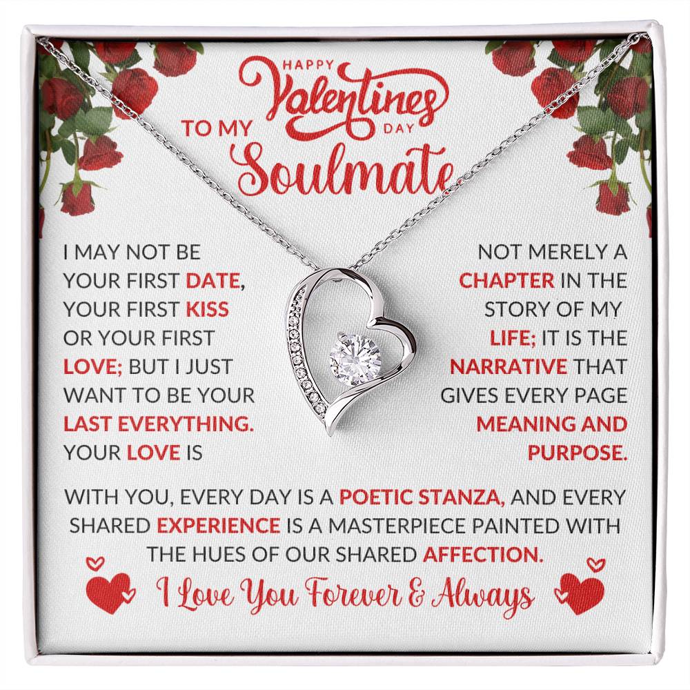 To My Soulmate | Happy Valentines Day | Forever Love Necklace | I Love You  Forever And Always