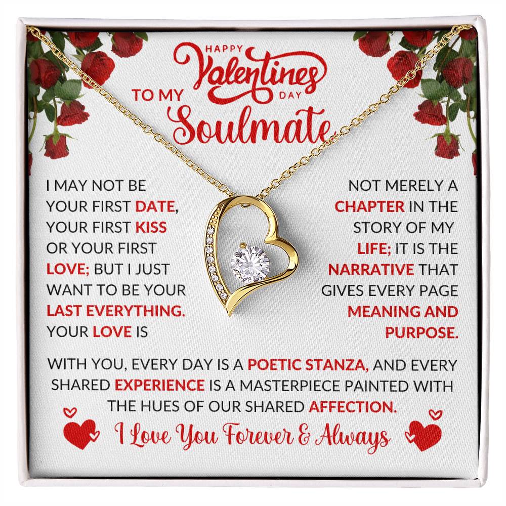 To My Soulmate | Happy Valentines Day | Forever Love Necklace | I Love You  Forever And Always